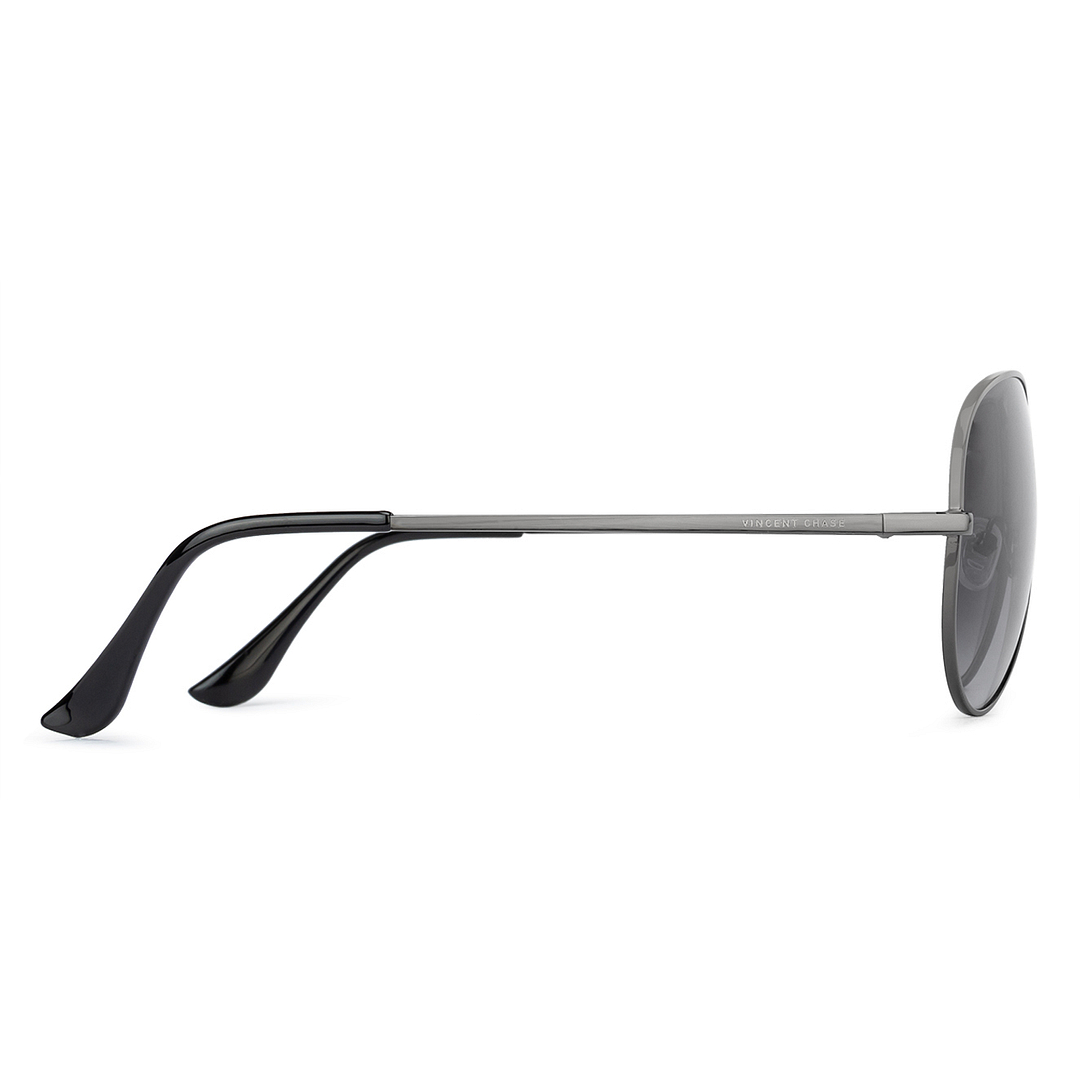 Vincent Chase Online Gunmetal Full Rim Aviator right side