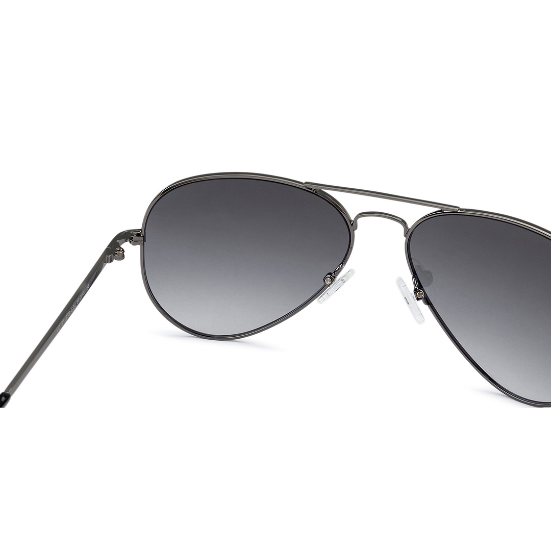 Vincent Chase Online Gunmetal Full Rim Aviator left side