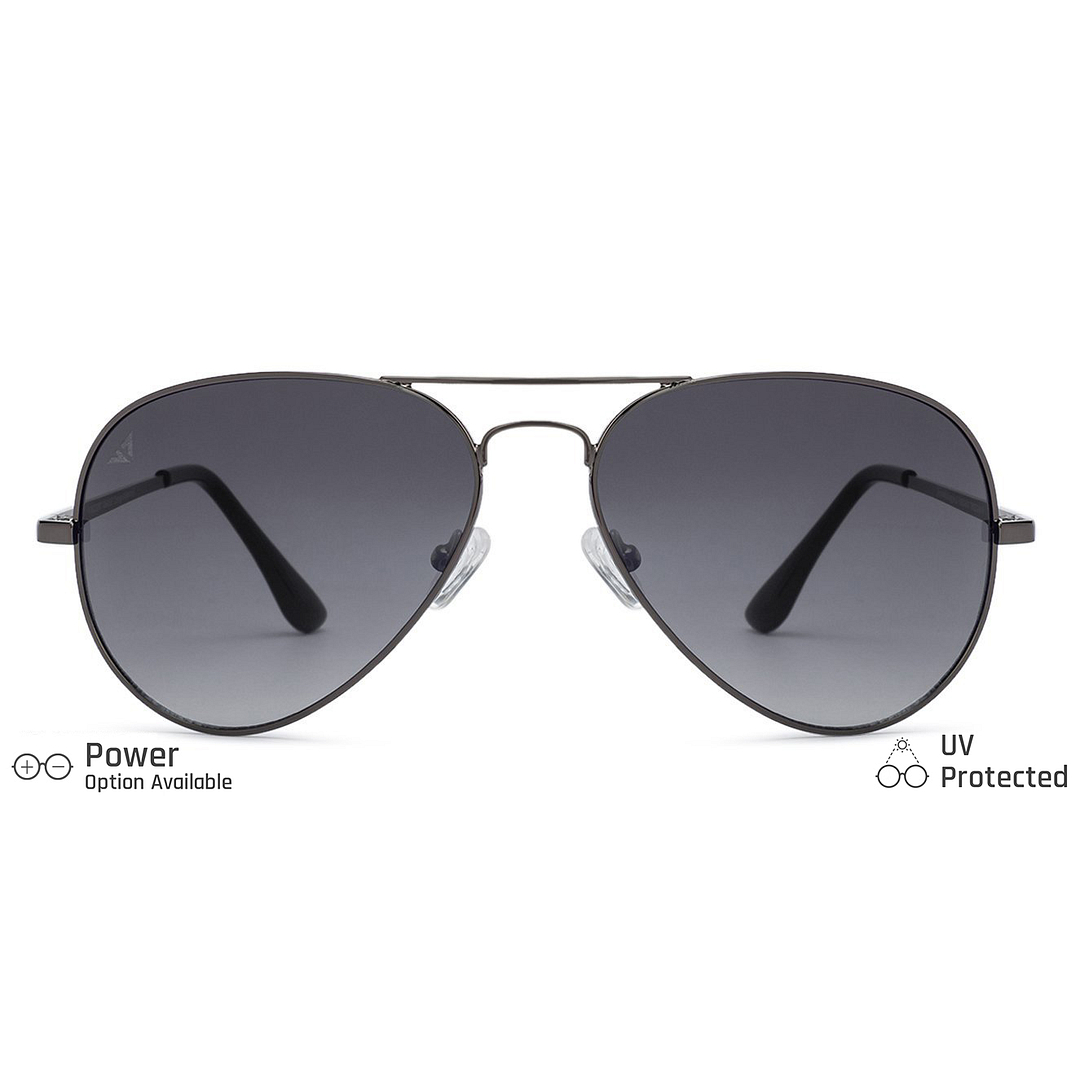 Vincent Chase Online Gunmetal Full Rim Aviator left side