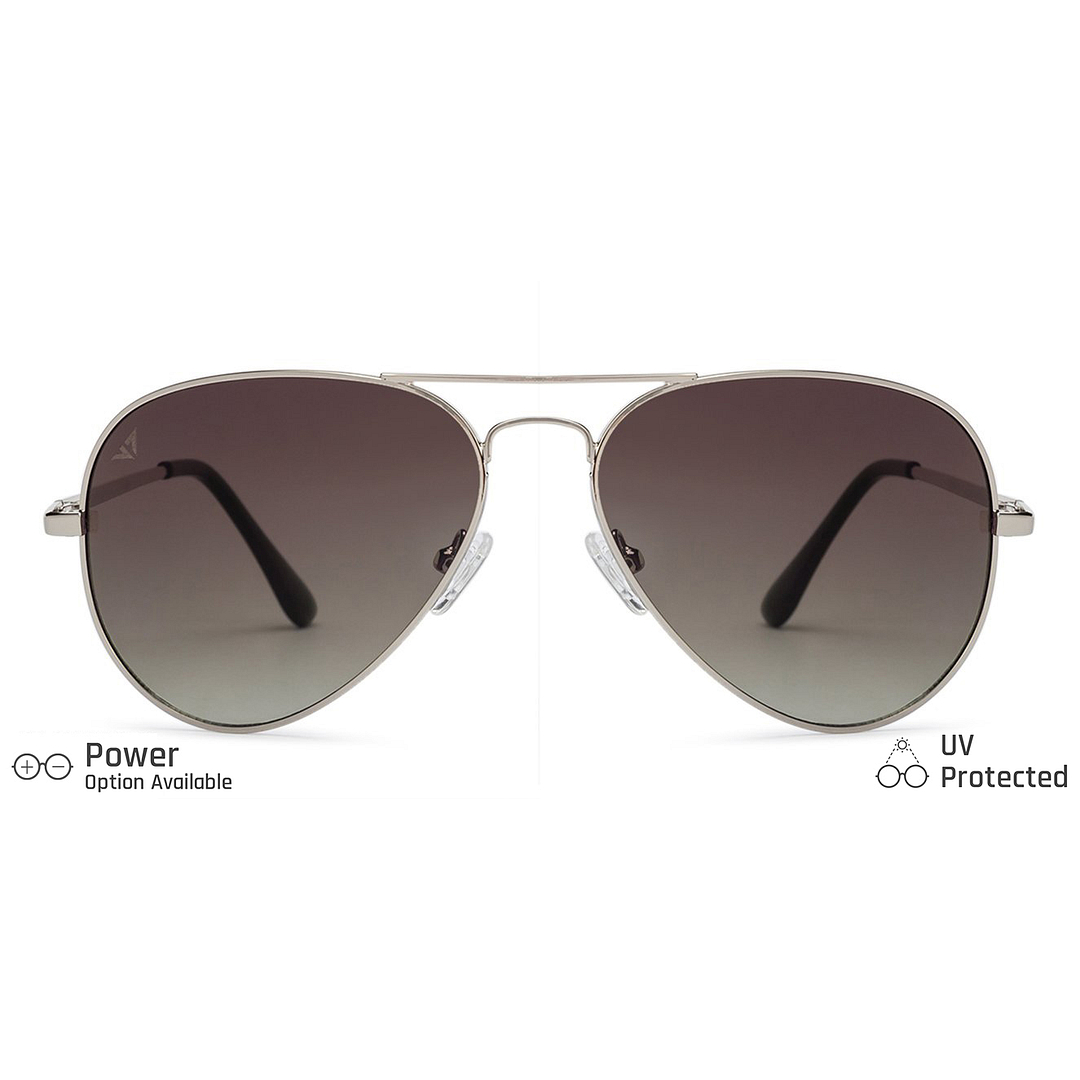 Vincent Chase Online Silver Full Rim Aviator left side