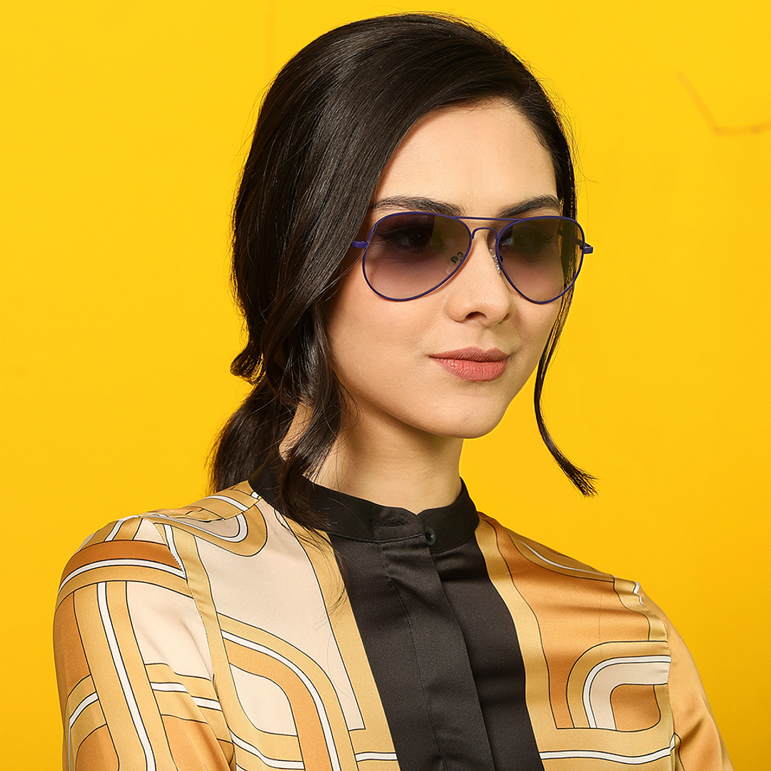 Vincent Chase Online Blue Full Rim Aviator left side