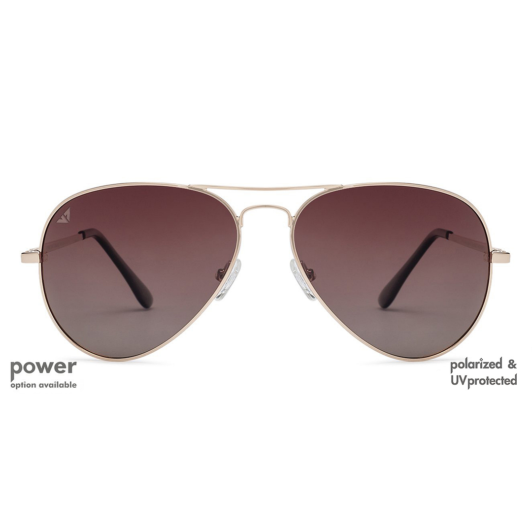 Vincent Chase Online Gold Full Rim Aviator left side