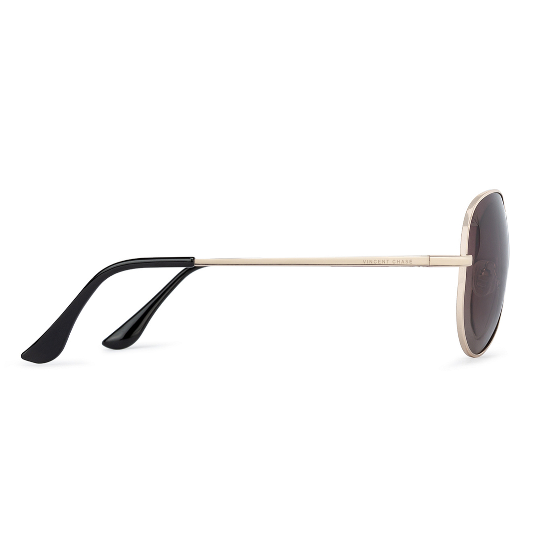 Vincent Chase Online Gold Full Rim Aviator left side