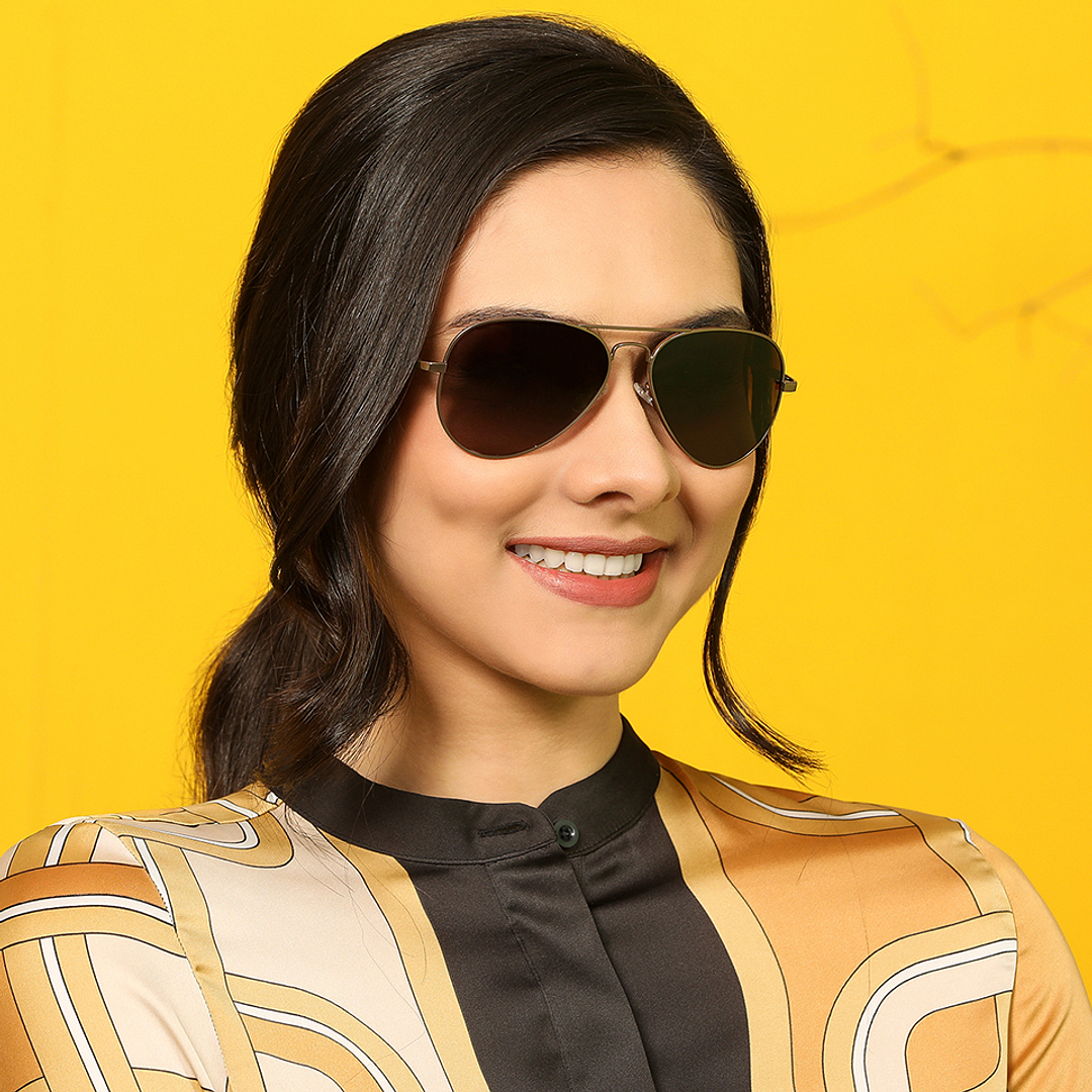 Vincent Chase Online Brown Full Rim Aviator right side