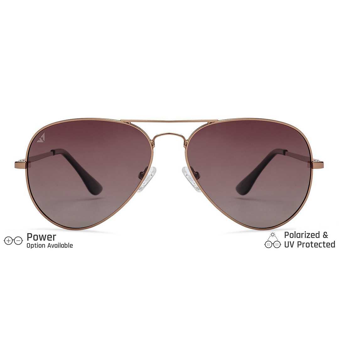 Vincent Chase Online Brown Full Rim Aviator left side