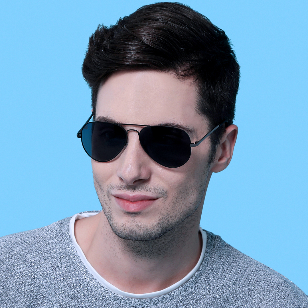 Vincent Chase Online Black Full Rim Aviator right side