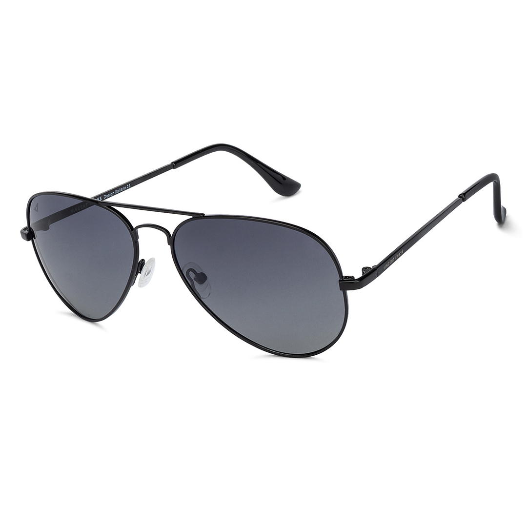 Vincent Chase Online Black Full Rim Aviator left side