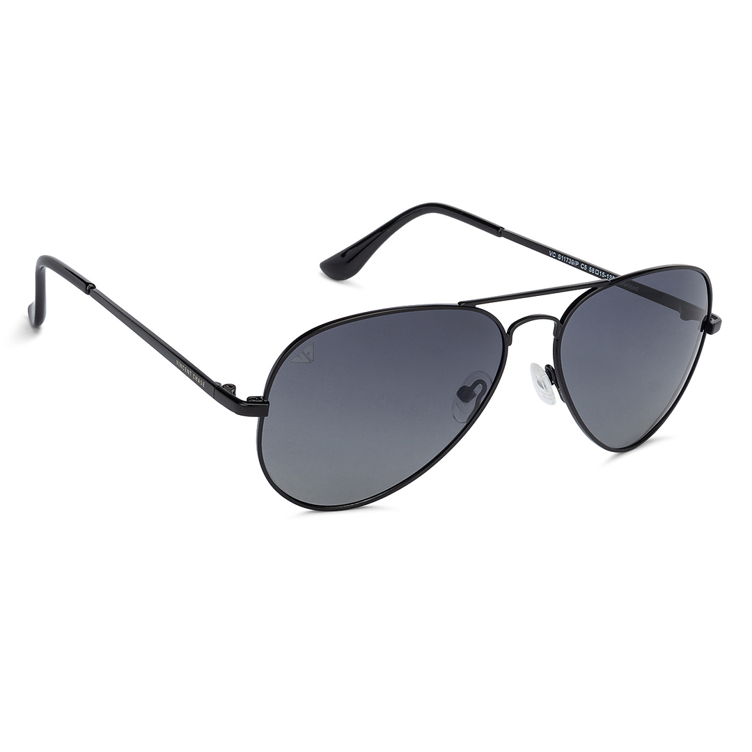 Vincent Chase Online Black Full Rim Aviator right side