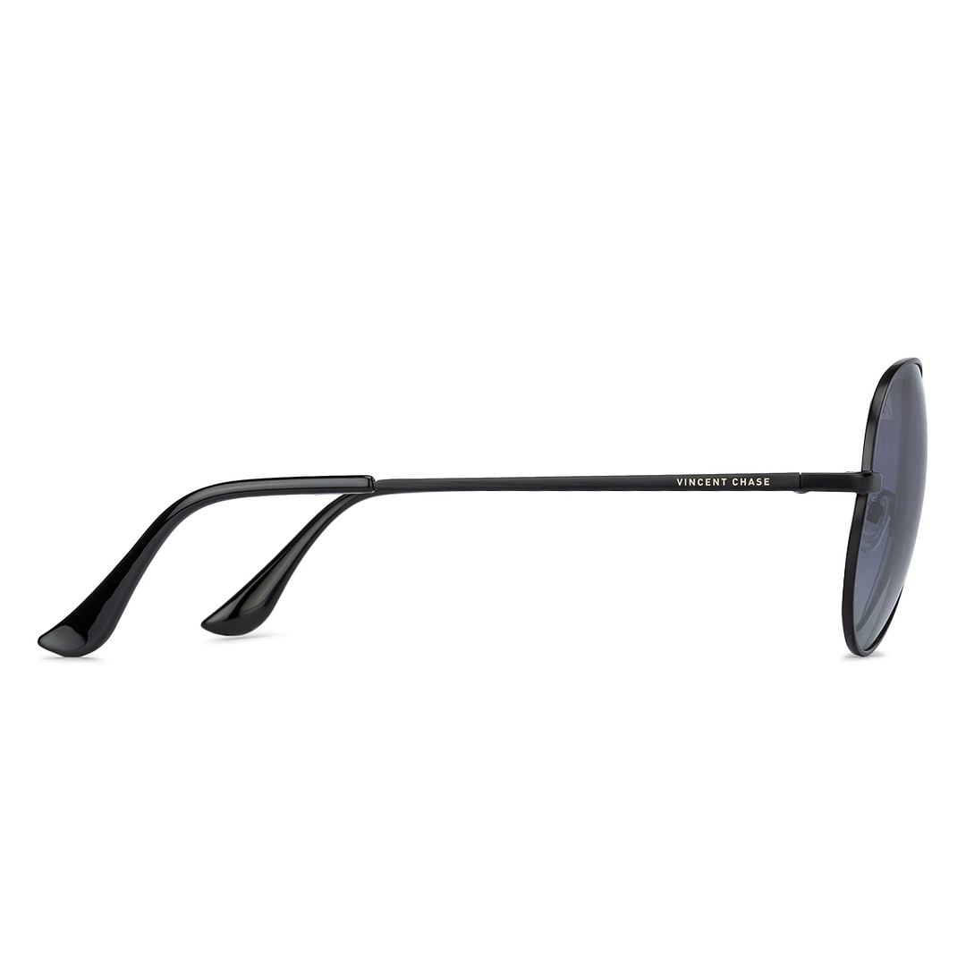 Vincent Chase Online Black Full Rim Aviator left side