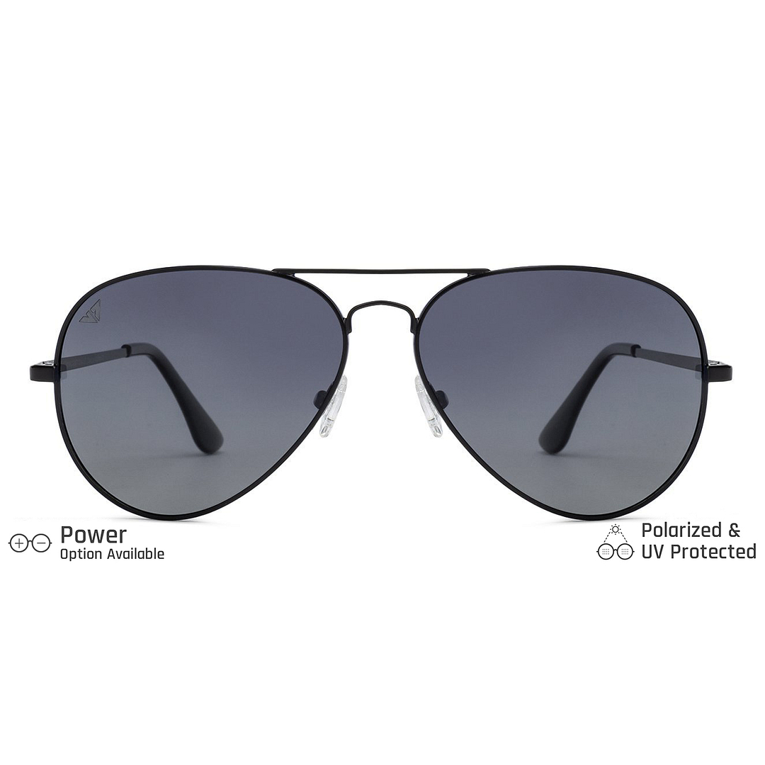 Vincent Chase Online Black Full Rim Aviator left side