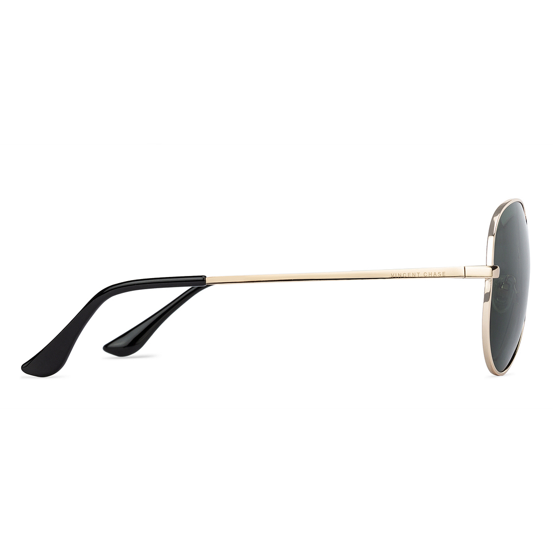 Vincent Chase Online Gold Full Rim Aviator left side