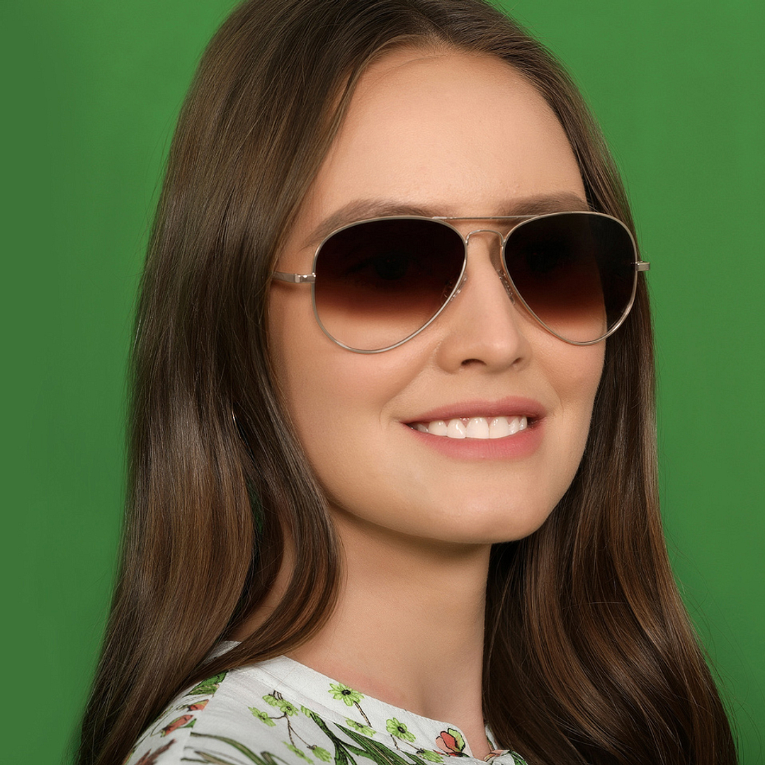 Vincent Chase Online Gold Full Rim Aviator left side