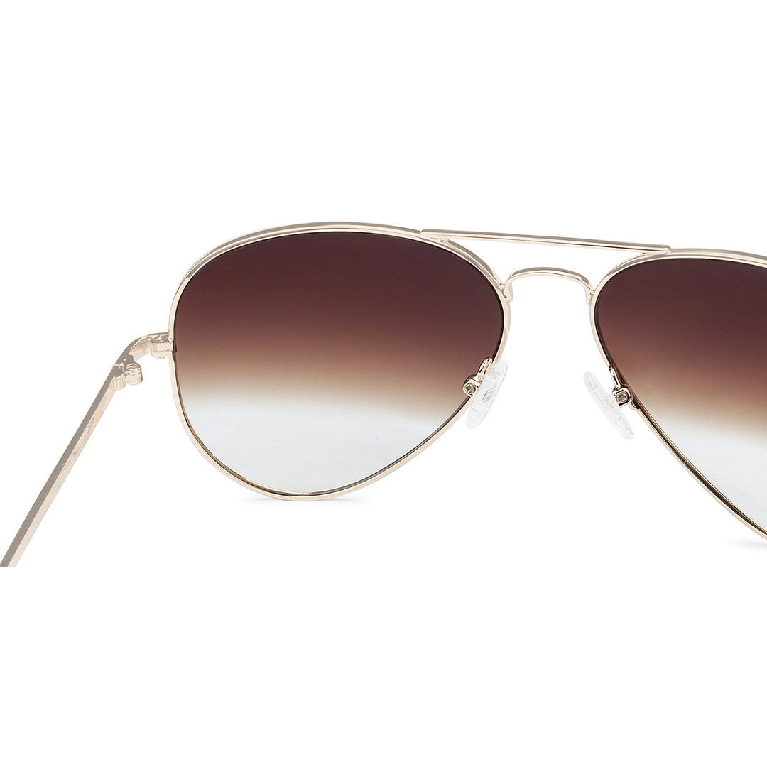 Vincent Chase Online Gold Full Rim Aviator left side