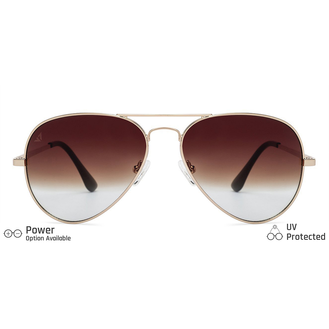 Vincent Chase Online Gold Full Rim Aviator left side