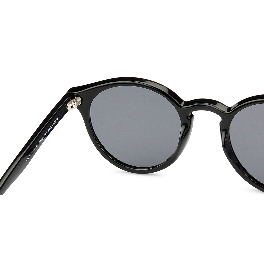 Vincent Chase Polarized Black Full Rim Round right side