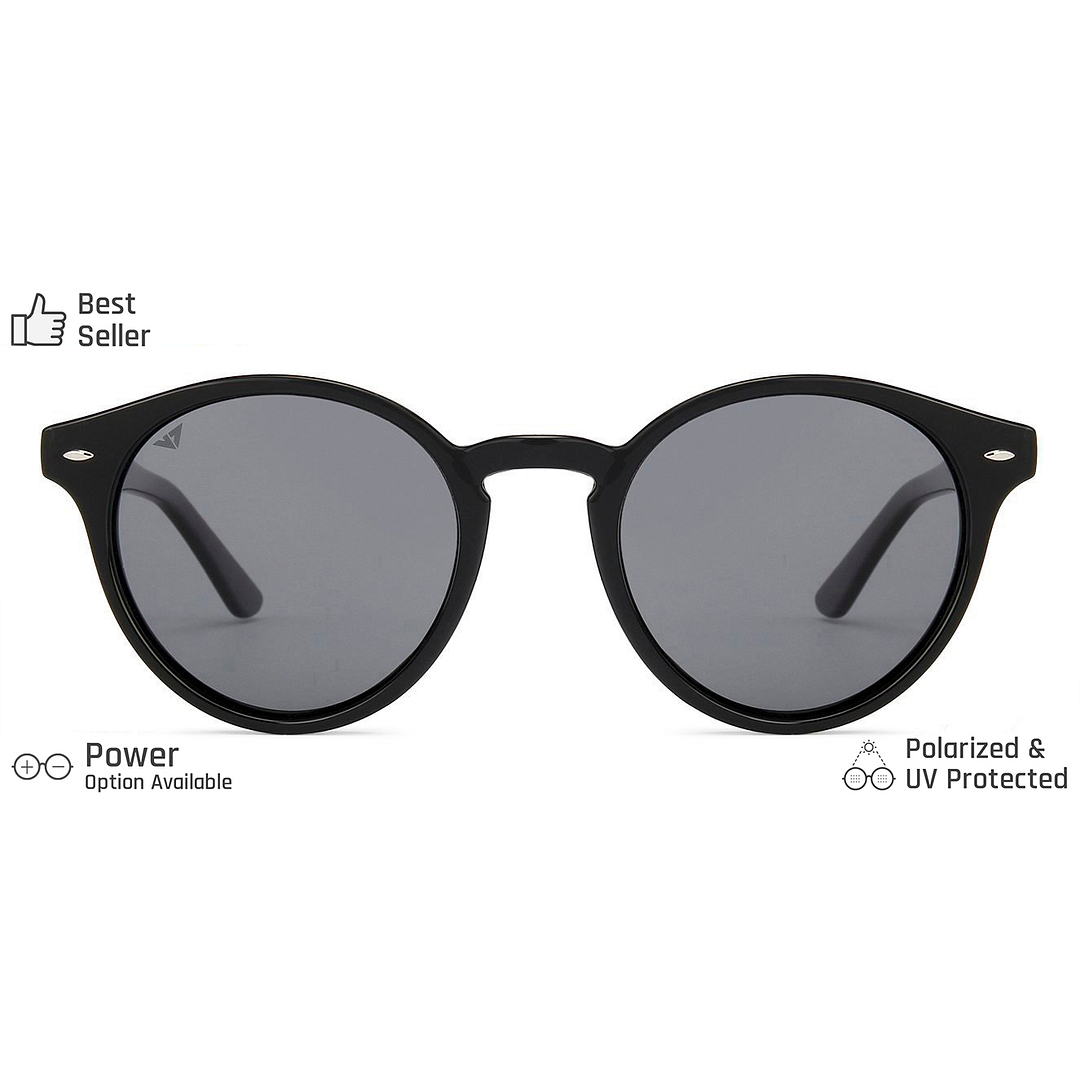 Vincent Chase Polarized Black Full Rim Round right side