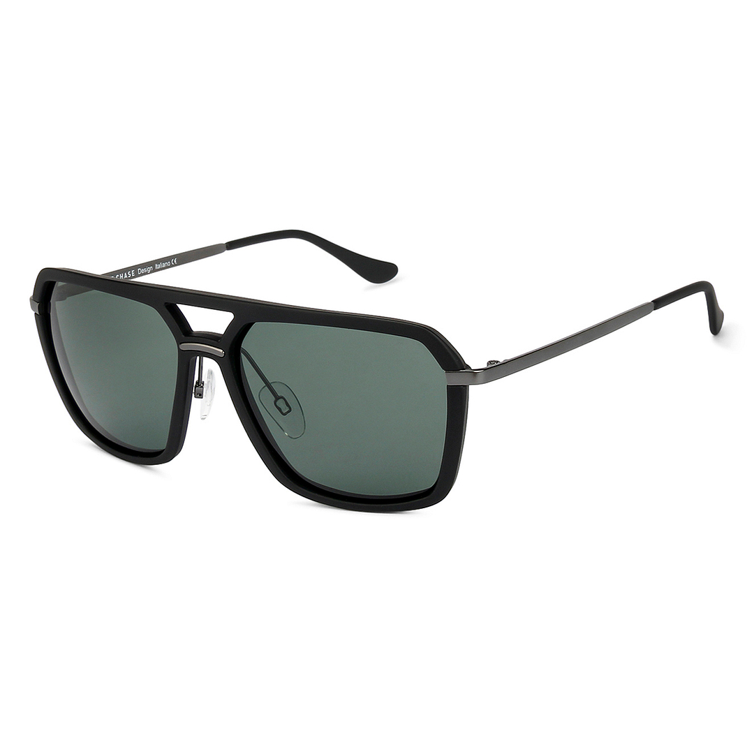 Vincent Chase Polarized Black Full Rim Square left side