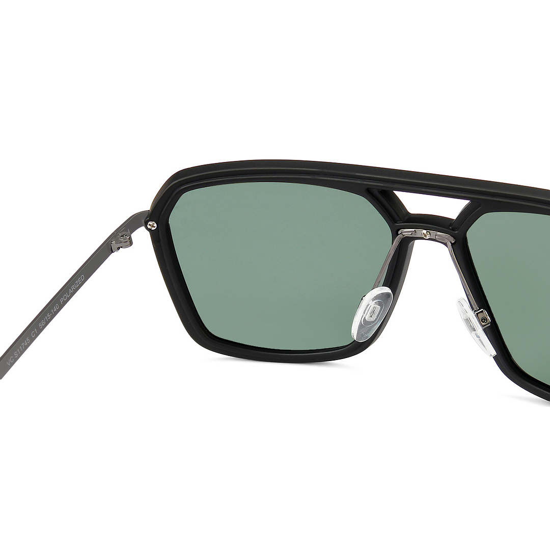 Vincent Chase Polarized Black Full Rim Square left side