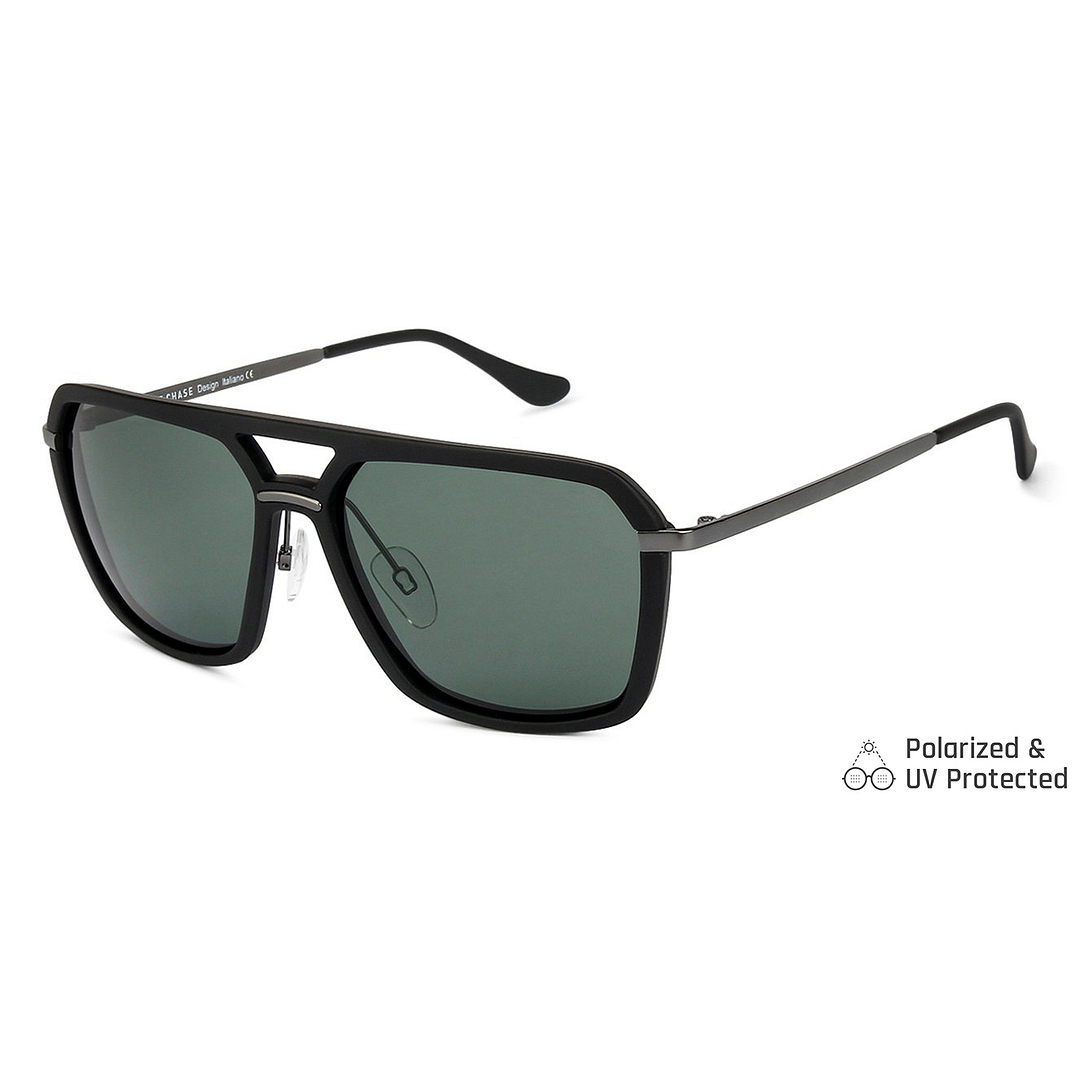 Vincent Chase Polarized Black Full Rim Square left side