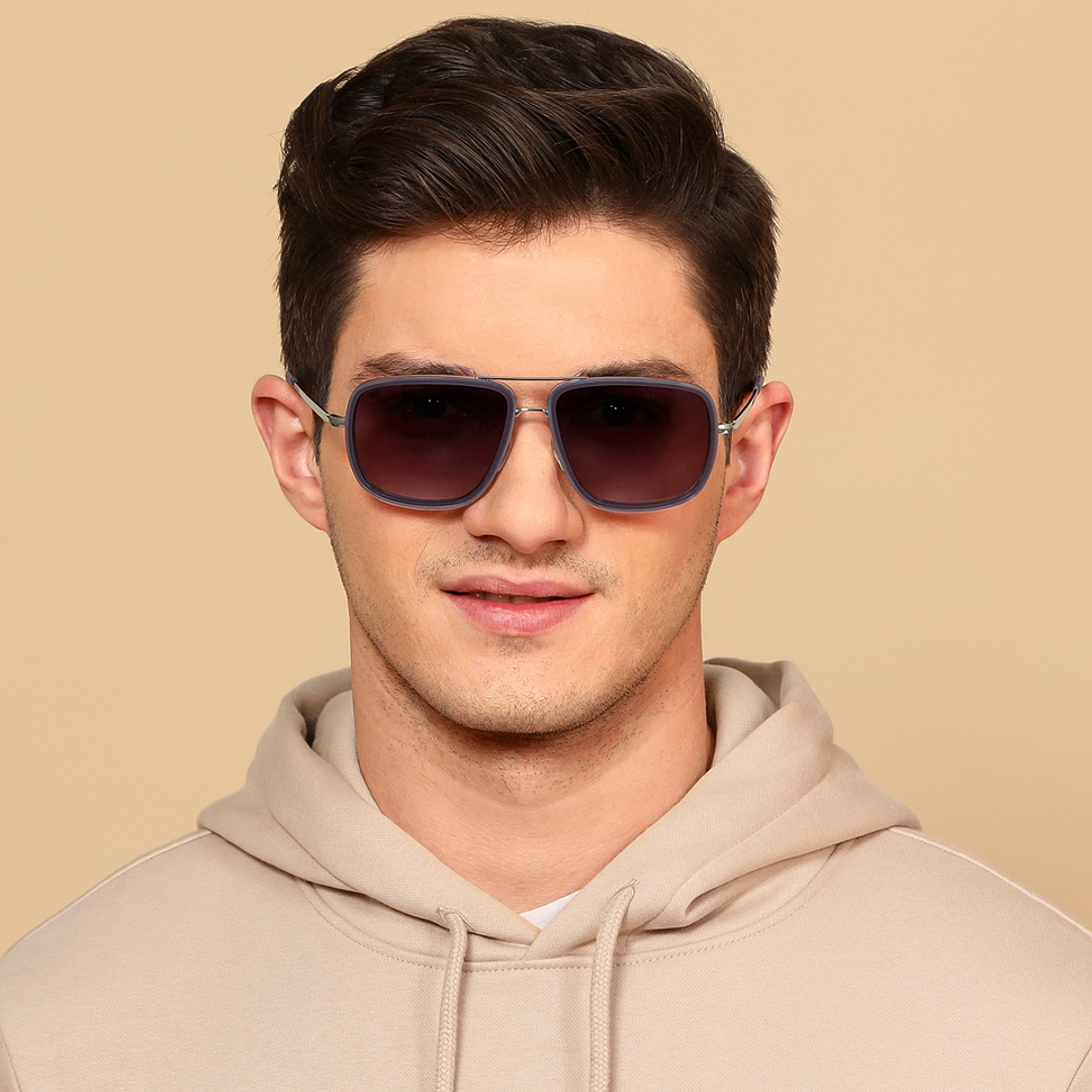 Vincent Chase Online Silver Full Rim Square left side