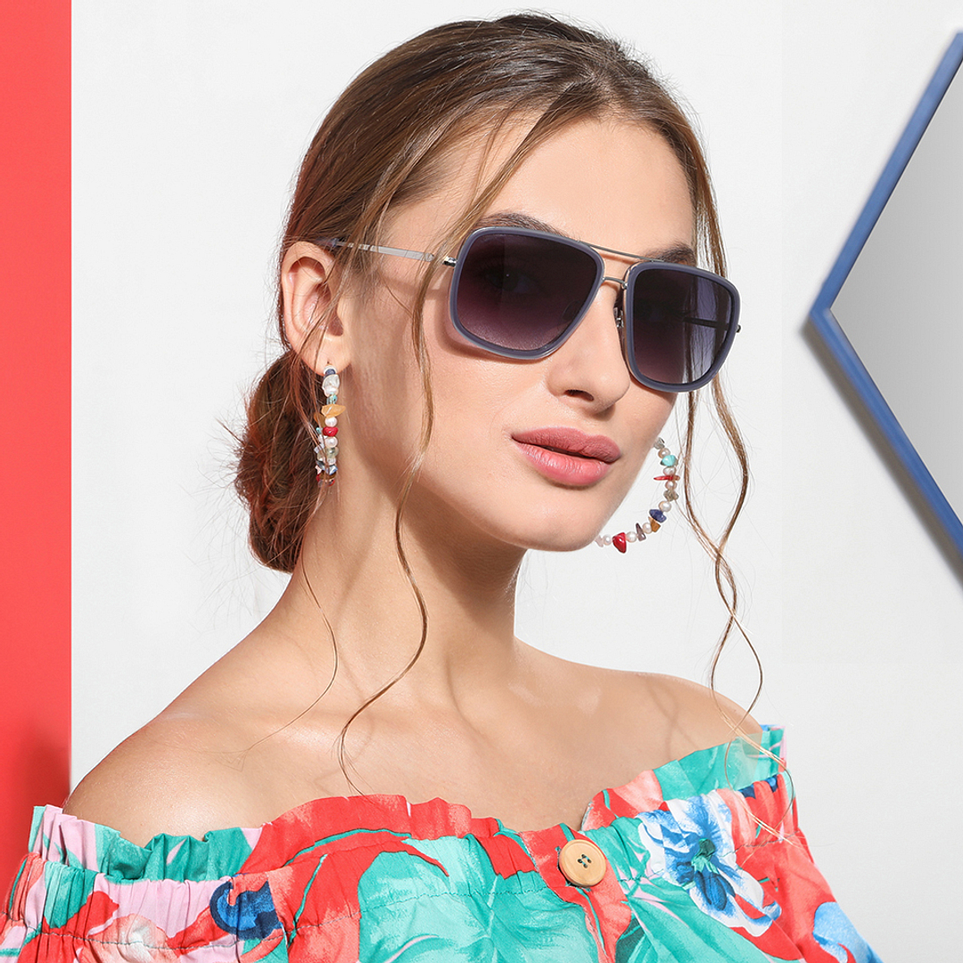 Vincent Chase Online Silver Full Rim Square left side