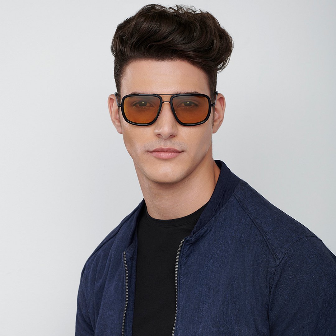 Vincent Chase Polarized Black Full Rim Square right side