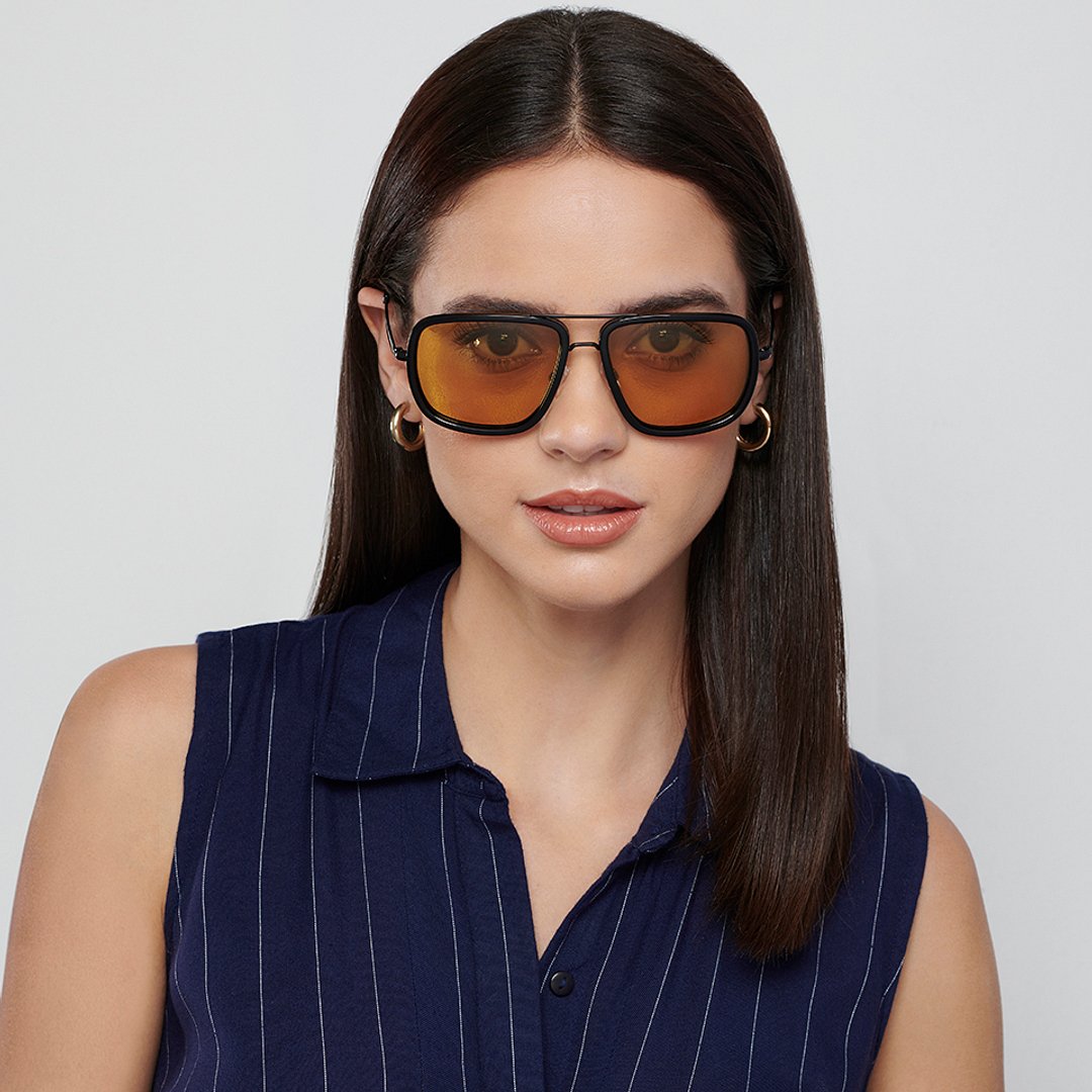 Vincent Chase Polarized Black Full Rim Square left side