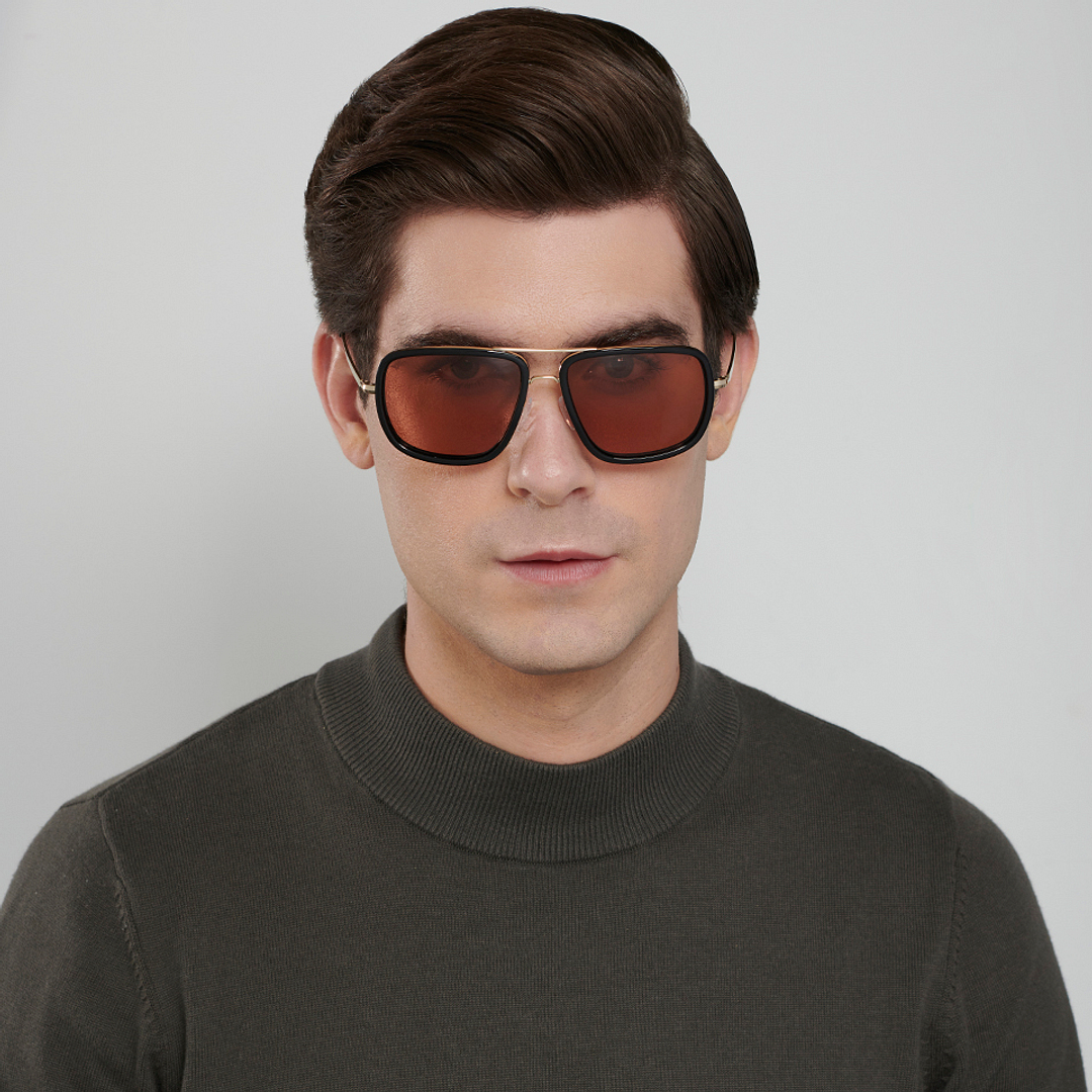 Vincent Chase Polarized Gold Full Rim Square right side