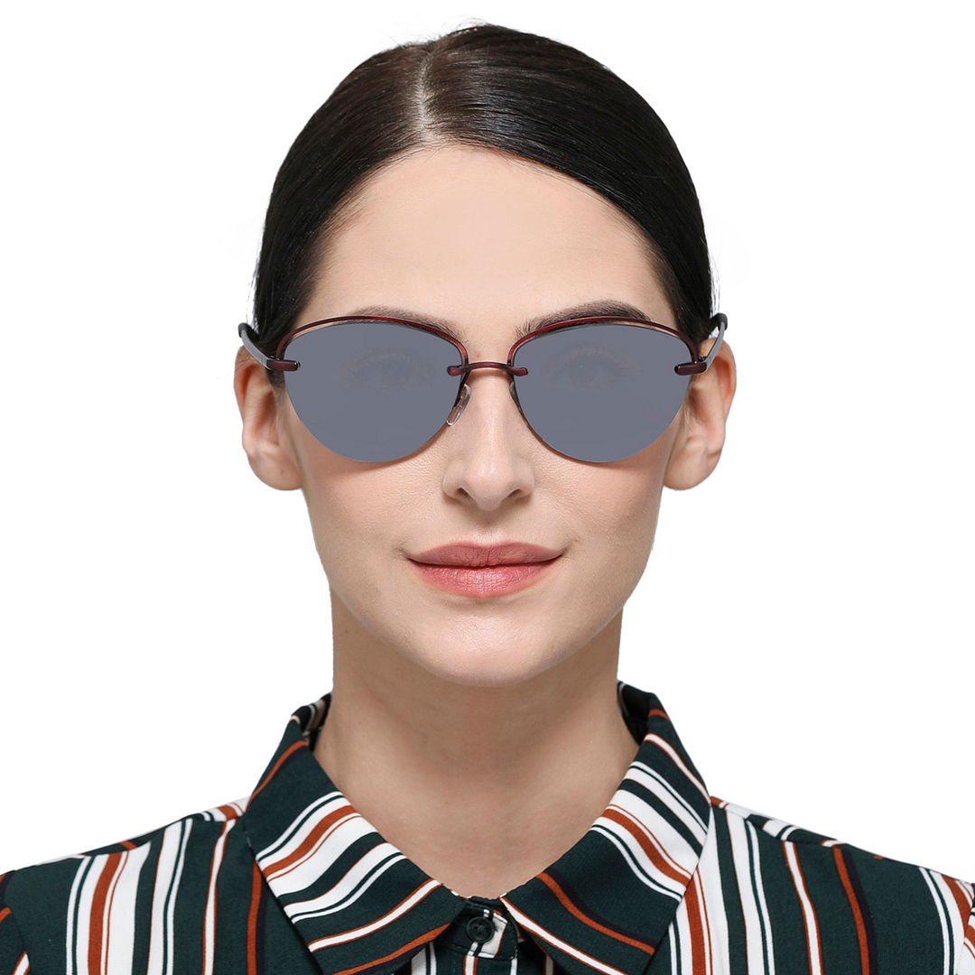 Vincent Chase Online Purple Half Rim Cat Eye right side