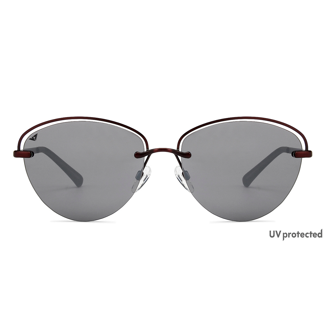 Vincent Chase Online Purple Half Rim Cat Eye left side