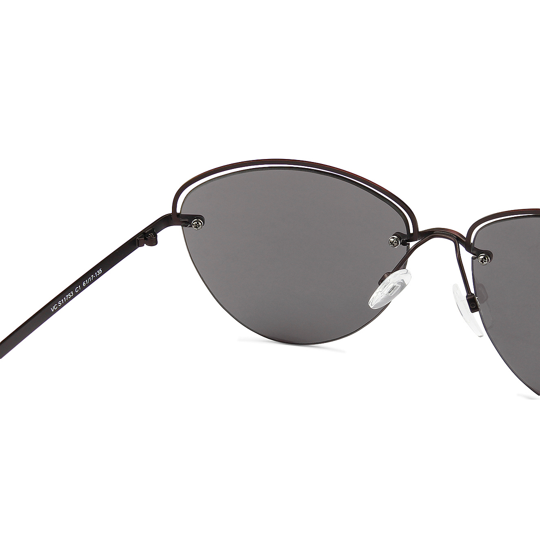 Vincent Chase Online Purple Half Rim Cat Eye left side