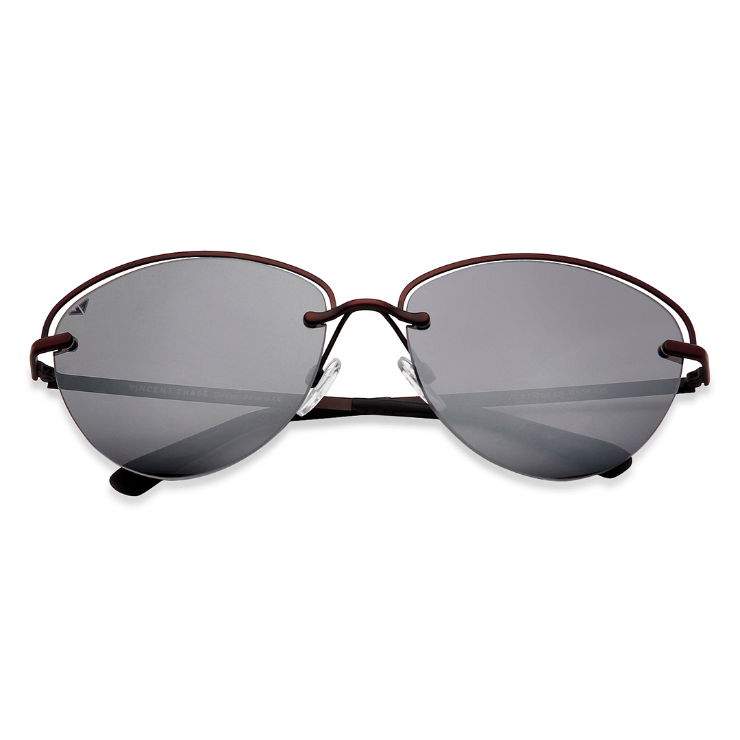 Vincent Chase Online Purple Half Rim Cat Eye right side