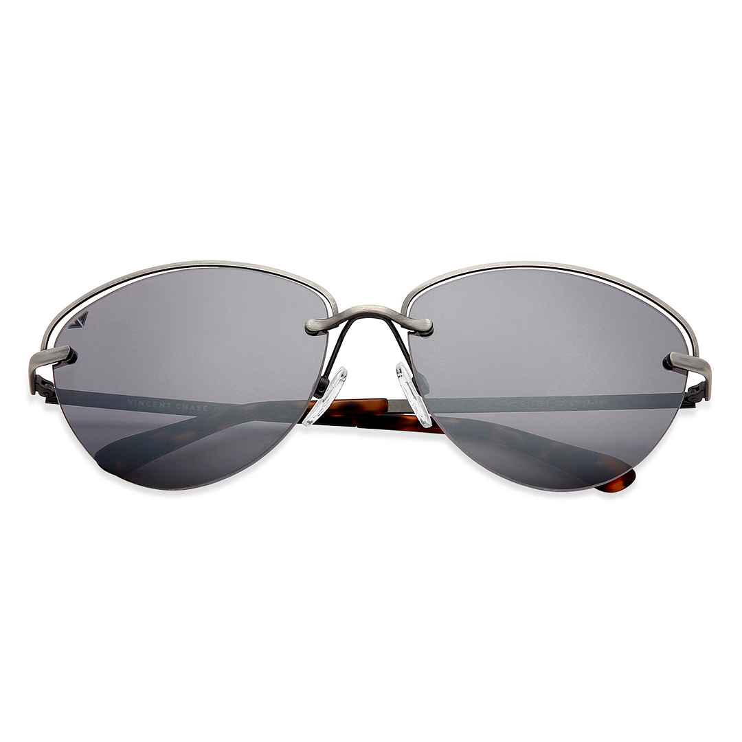 Vincent Chase Online Gunmetal Half Rim Cat Eye right side