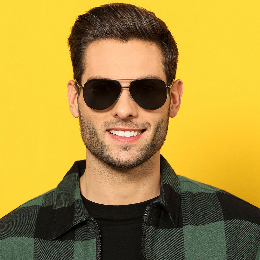 Vincent Chase Online Gunmetal Full Rim Aviator right side