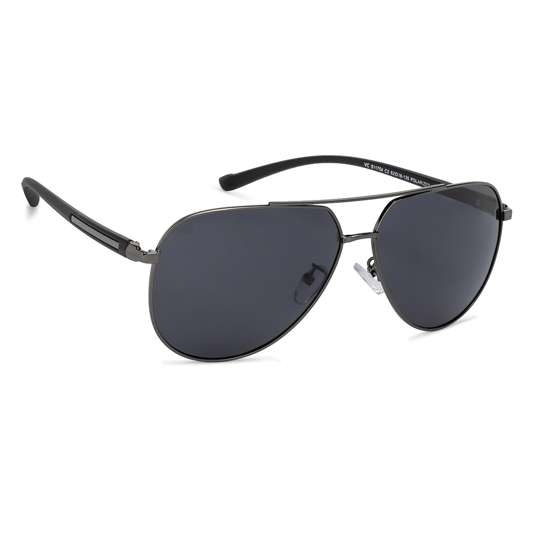 Vincent Chase Online Gunmetal Full Rim Aviator right side