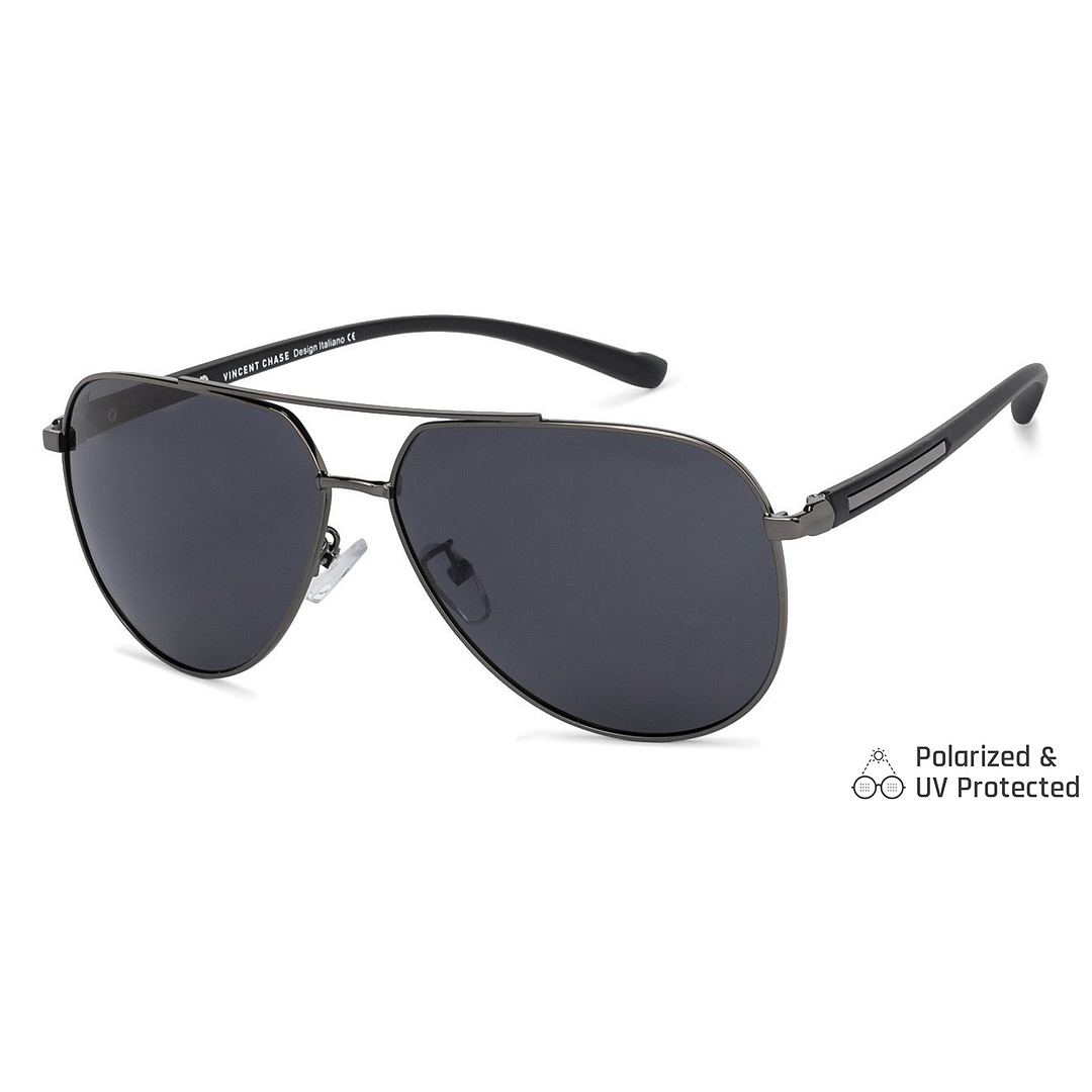 Vincent Chase Online Gunmetal Full Rim Aviator right side