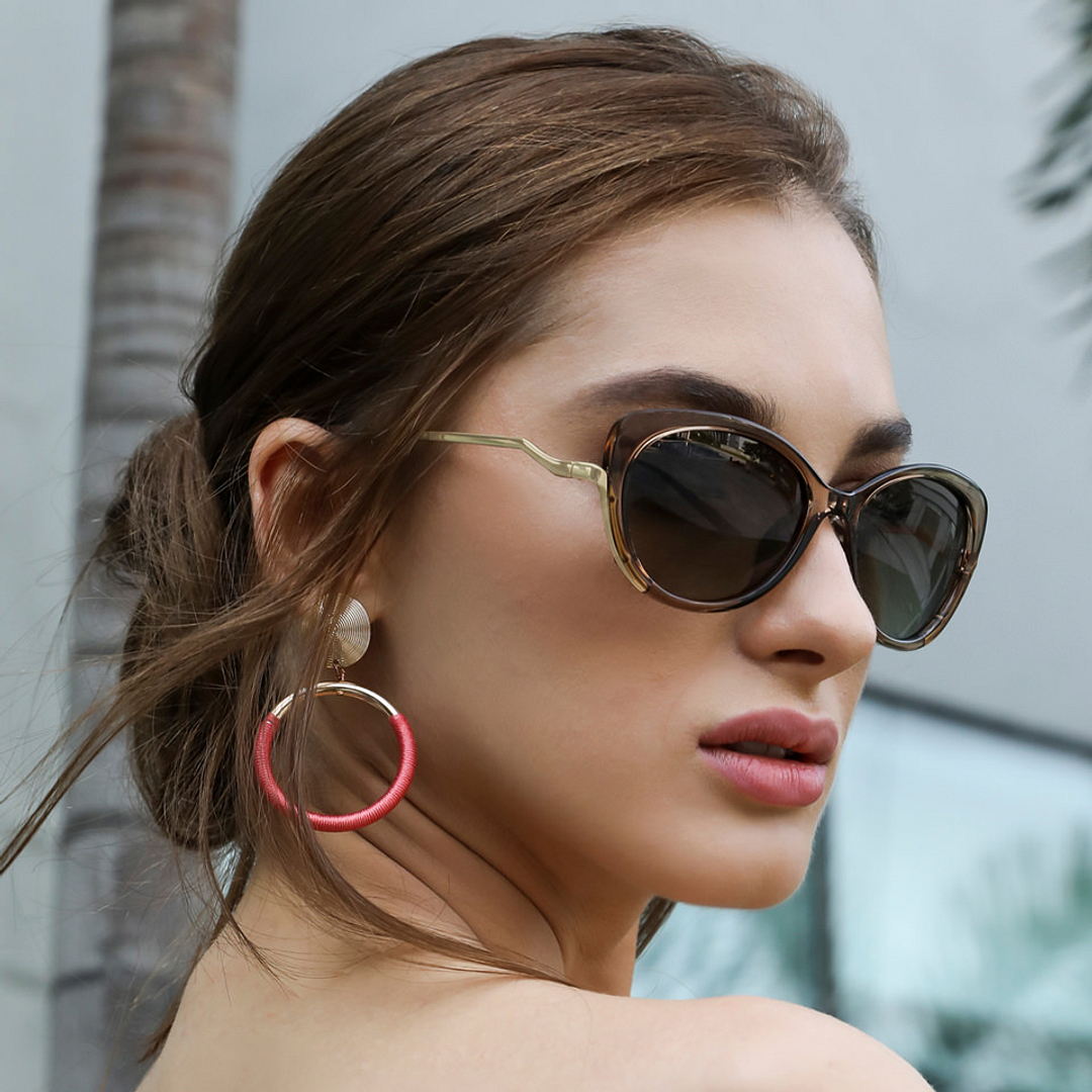 Vincent Chase Online Brown Full Rim Cat Eye left side