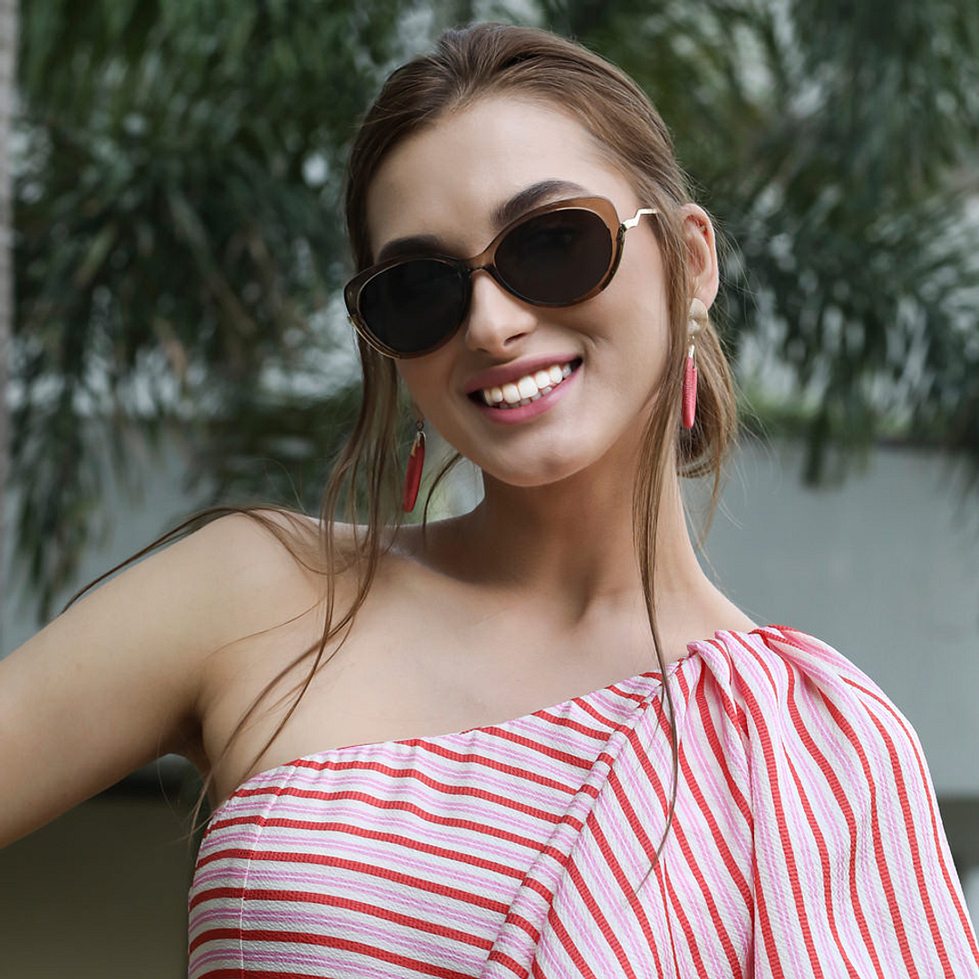 Vincent Chase Online Brown Full Rim Cat Eye right side