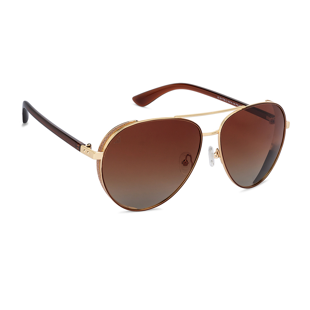 Vincent Chase Online Gold Full Rim Aviator left side