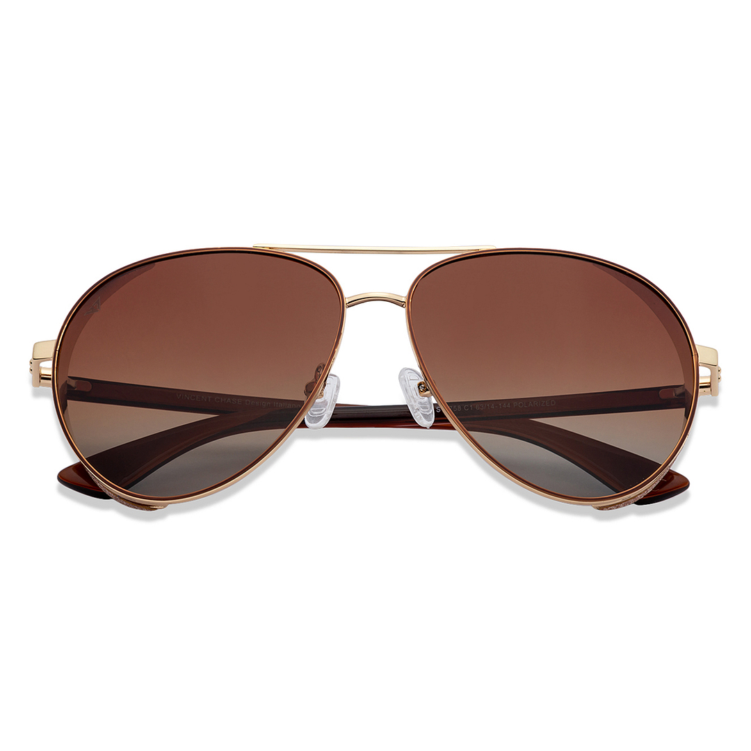 Vincent Chase Online Gold Full Rim Aviator right side