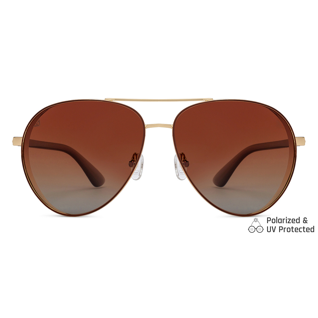 Vincent Chase Online Gold Full Rim Aviator left side