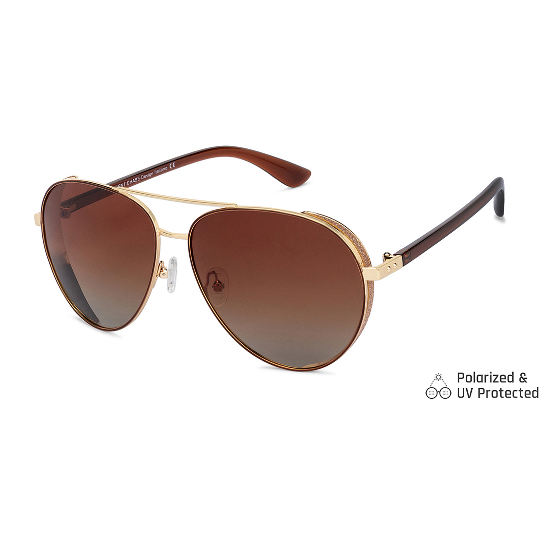 Vincent Chase Online Gold Full Rim Aviator right side