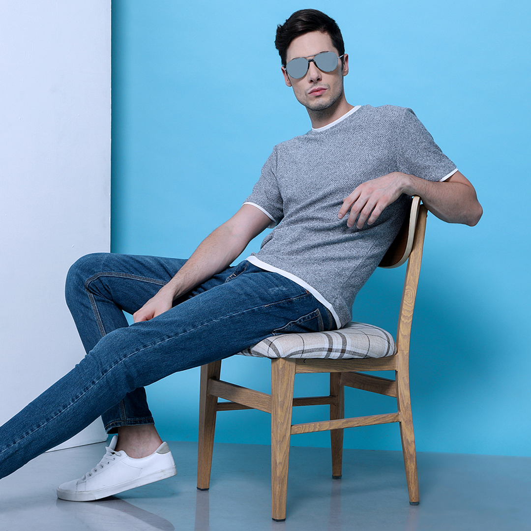 Vincent Chase Online Black Full Rim Aviator right side