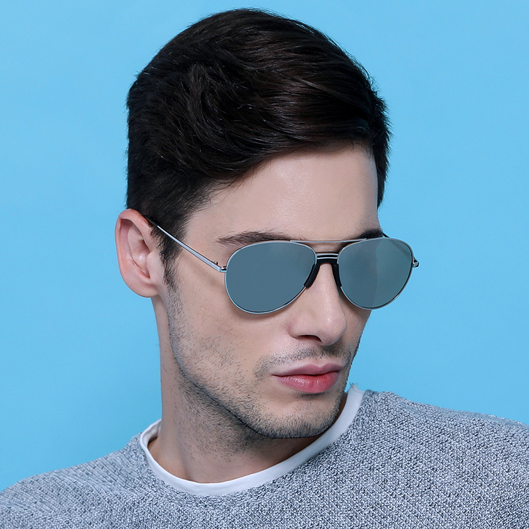 Vincent Chase Online Black Full Rim Aviator left side