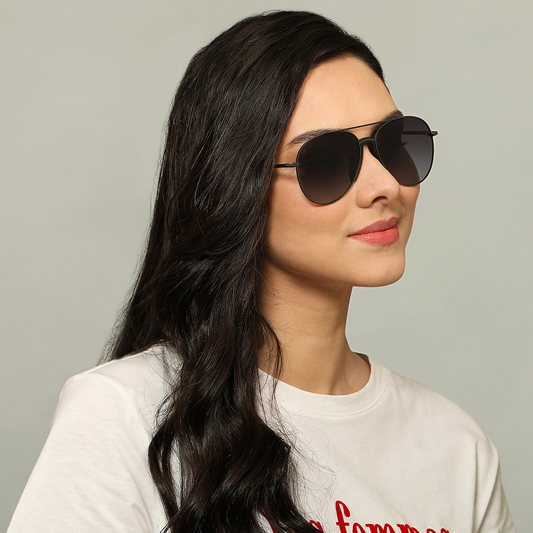 Vincent Chase Online Black Full Rim Aviator right side