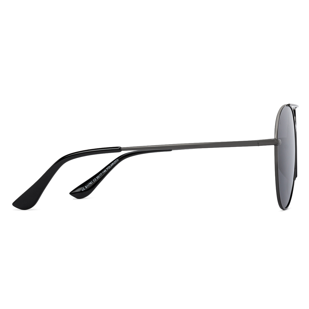 Vincent Chase Online Black Full Rim Aviator left side