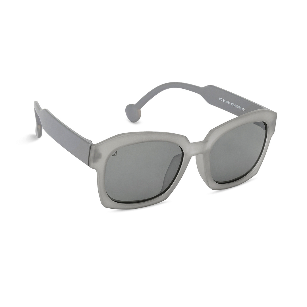 Hooper Light Grey Full Rim Square left side