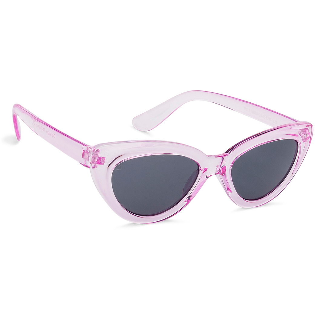 Hooper Pink Transparent Full Rim Cat Eye left side
