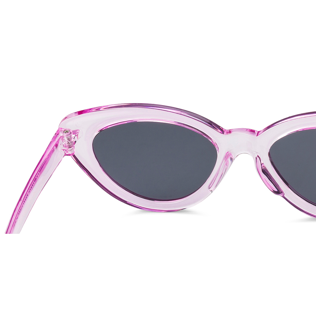 Hooper Pink Transparent Full Rim Cat Eye left side