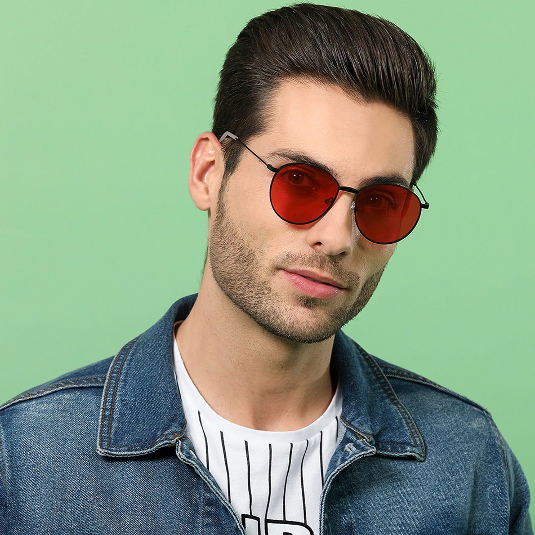 Vincent Chase Online Black Full Rim Round left side